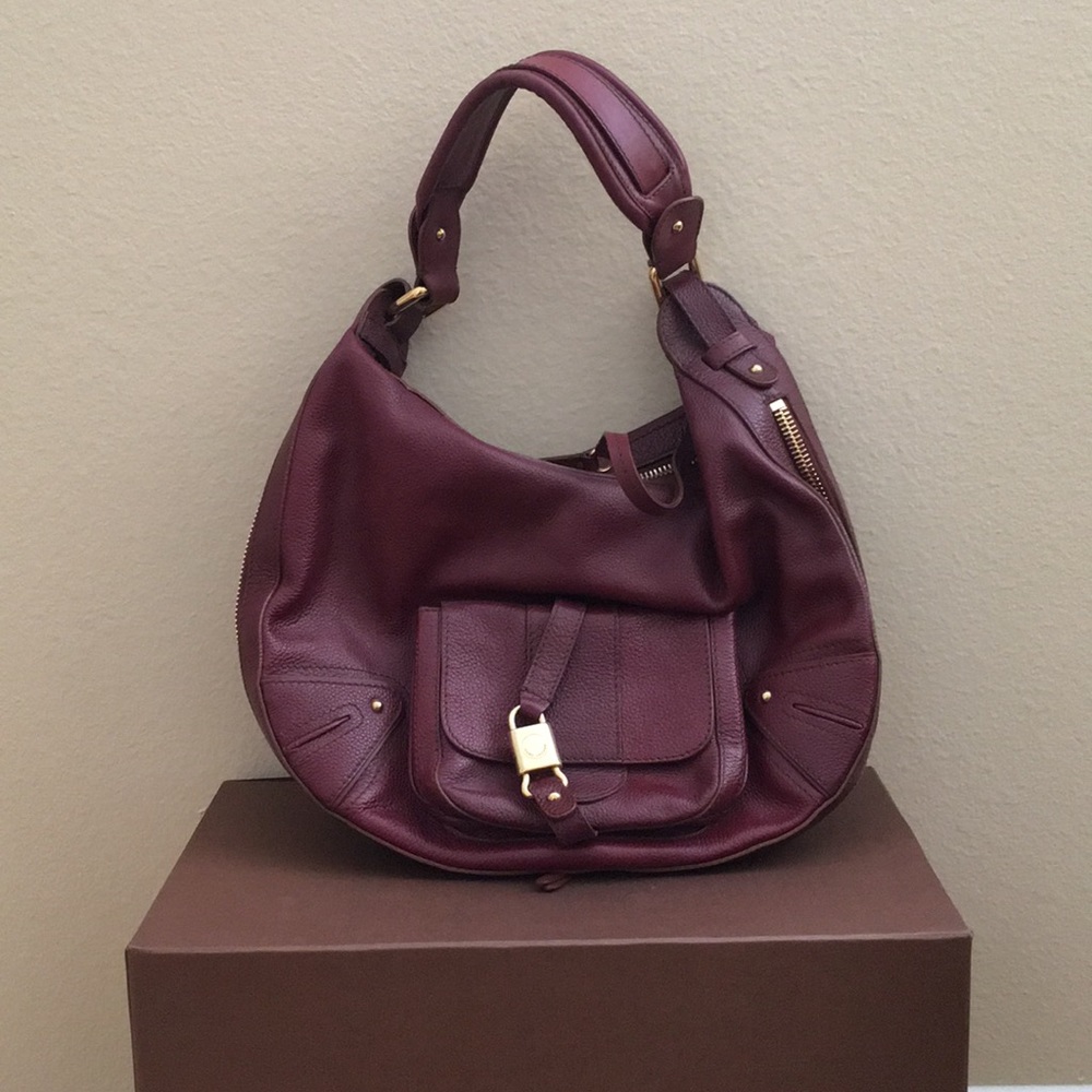 Red Leather Hand Bag